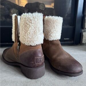 UGG Tan and Cream Shearling Boots